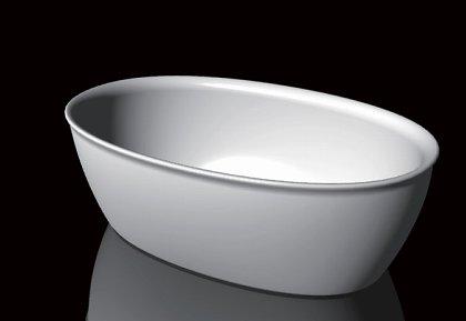 信楽焼 陶浴槽 楕円形 CGイメージ